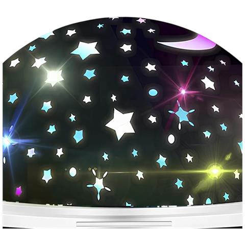 Luce Da Notte Con Proiezione Effetti Luminosi Modello Fantasia, Nero - Foto 8