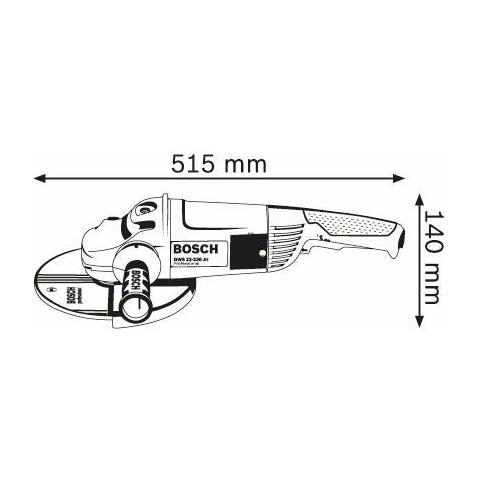 Smerigliatrice Angolare Professional 2200w Gws 22-230jh - Foto 5