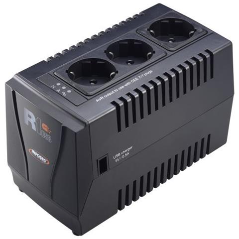 UPS R1 USB 600 Regolatore di Tensione Automatico 0,6 kVA 300 W 3 Presa (e) AC - Foto 2
