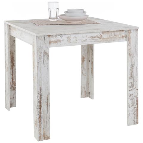 Lynn Tavolo Da Pranzo In Mdf Bianco Antico - Foto 2