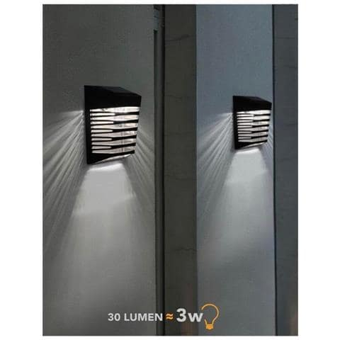 Faretto Led Luce Bianca Pannello Solare Ricaricabile Sensore Crepuscolare 3 W - Foto 1