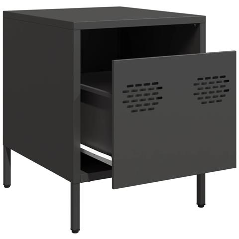 Comodini 2 Pz Neri 35x39x43,5 Cm In Acciaio - Foto 10