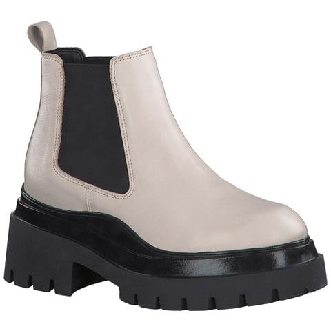 Beige Casual Closed Booties Stivaletti Pelle Scarpe Donna Beige Eu 37, 1-25462-29 418 - Foto 2
