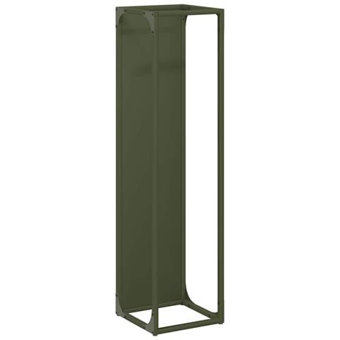 Rastrelliera per Legna da Ardere Verde Oliva 25x25x100 cm - Foto 1