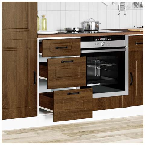 Base Da Cucina Kalmar Rovere Marrone In Legno Multistrato - Foto 3