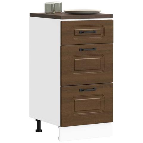 Base Da Cucina Kalmar Rovere Marrone In Legno Multistrato - Foto 1