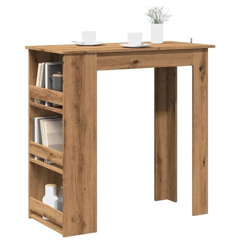 Tavolo Da Bar Con Ripiani Rovere 102x50x103,5 Cm In Truciolato - Foto 2