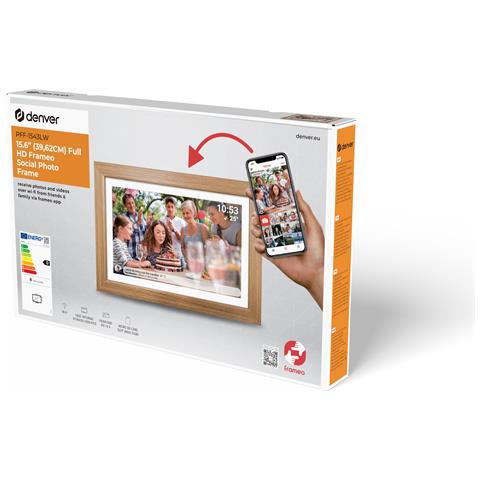 PFF-1543LW cornice per foto digitali Marrone chiaro 39,6 cm (15.6") Touch screen Wi-Fi - Foto 7