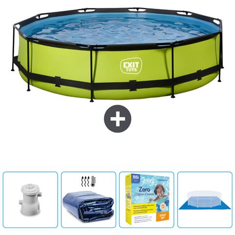 Piscina Fuori Terra - In Giro - 300x300x76 Cm - Groen - Include Accessori Coordinati Cb22 - Foto 1