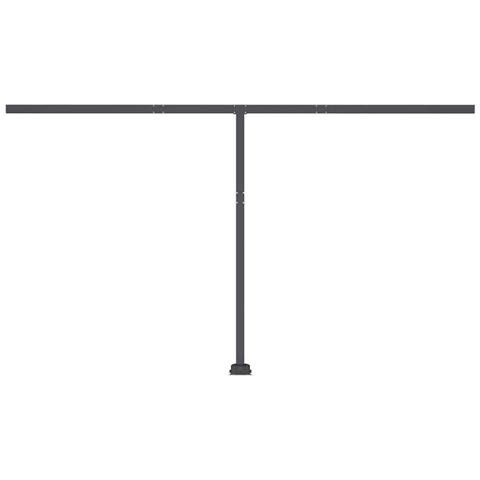 Tenda Da Sole Retrattile Manuale Con Led 450x300cm Blu E Bianca - Foto 8