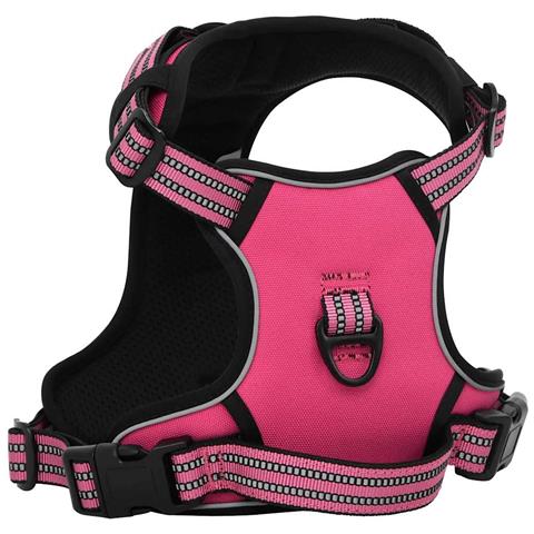 Pettorina per Cani con Strisce Riflettenti Regolabile Rosa XL - Foto 2