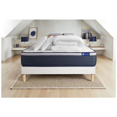 Pacchetto Letto Completo - Materasso 160x200cm + Box Spring Con Doghe (kit) + 2 Cuscini + Piumino - Actimemo Max - Foto 1