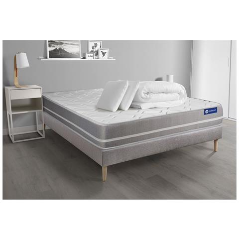 Pacchetto Letto Completo - Materasso 160x200cm + Box Spring Con Doghe (kit) + 2 Cuscini + Piumino - Actimemo Touch - Foto 1