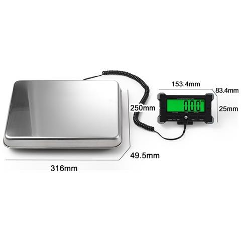 Bilancia Digitale Per Piccoli Animali Domestici In Acciaio Inox Con Display Lcd S - Foto 2