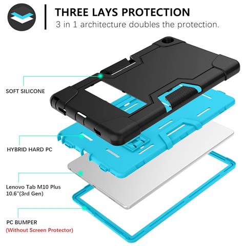 Custodia Per Samsung Galaxy Tab 8 10,5"" Armored Con Supporto Nero - Foto 4