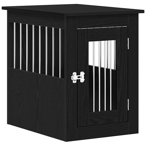 Trasportino per Cani Rovere Nero 62x45x59 cm in Legno Aggregato - Foto 1