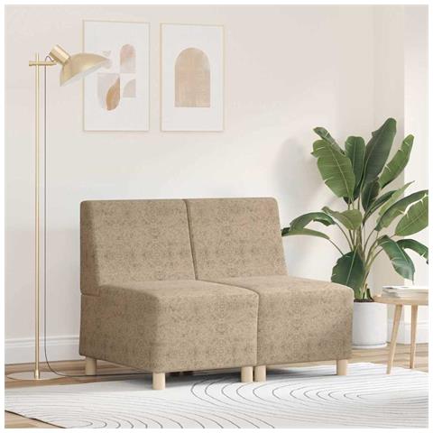 Poltrona Sofa 2 pcs Grigio chiaro 55 x 74 x 82 cm - Foto 2