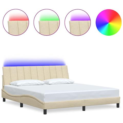 Giroletto senza Materasso Crema 180x200 cm in Tessuto - Foto 1