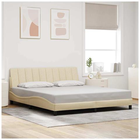 Giroletto senza Materasso Crema 180x200 cm in Tessuto - Foto 2