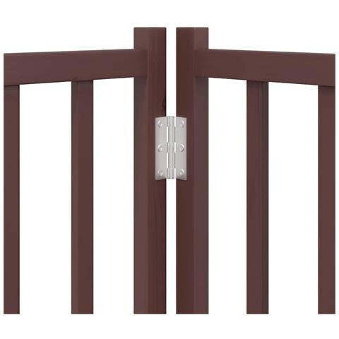 Cancello Cani Porta Pieghevole Marrone 12 Pannelli 600cm Pioppo - Foto 9