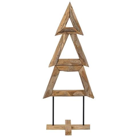 Albero di Natale Marrone 150 cm Legno massello di teak - Foto 1