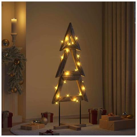Albero di Natale Marrone 150 cm Legno massello di teak - Foto 2