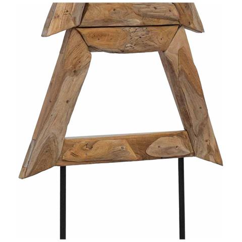 Albero di Natale Marrone 150 cm Legno massello di teak - Foto 8