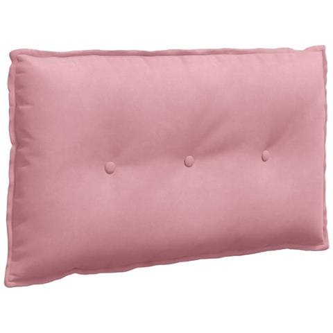 Cuscino per Schiena Rosa 80 x 50 cm Tessuto in Cords - Foto 1
