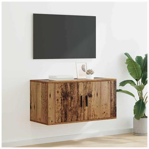 Mobile TV da parete Legno vecchio 80 x 34,5 x 40 cm - Foto 2