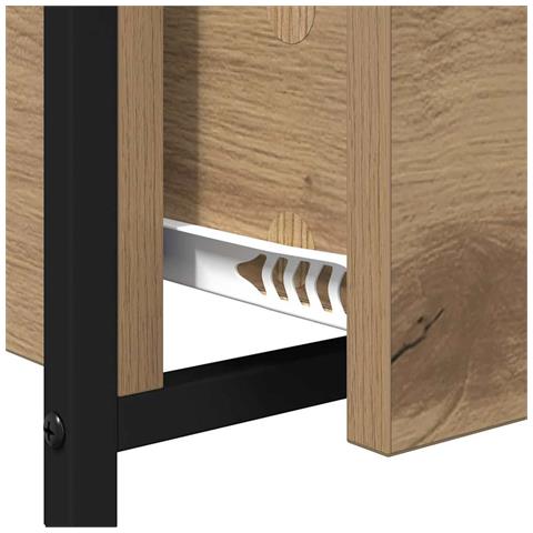 Tavolino da salotto Rovere artigianale 70 x 50 x 54.5 cm - Foto 9