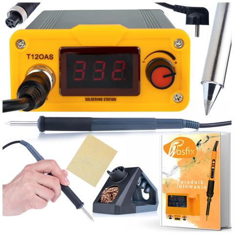 Stazione Saldante T12 Orange Akbash Standard - Riscaldamento Rapido, Temperatura Regolabile 200-450°c | Display Preciso, Modalità Standby - Foto 1