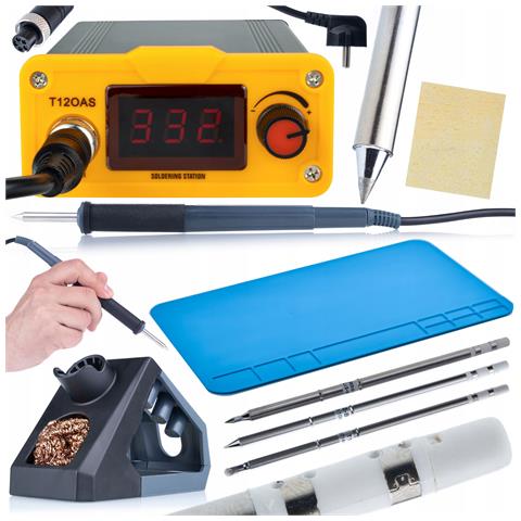 Stazione Saldante T12 Orange Akbash T12oas - Riscaldamento Rapido, Controllo Preciso | 75w, 200-450°c | Set Con Punte E Tappetino Silicone - Foto 1