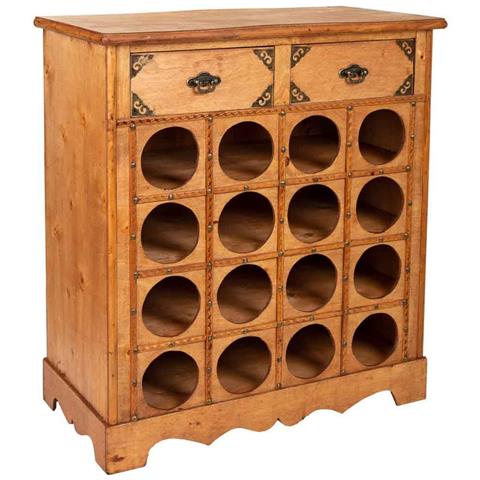 Mobile Portavini In Legno Color Miele 63x31x69,5h - Foto 1