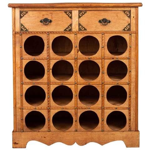 Mobile Portavini In Legno Color Miele 63x31x69,5h - Foto 2