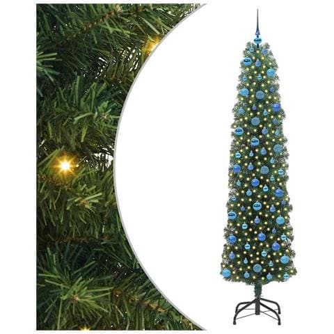 Albero di Natale artificiale con 300 LED Verde 240 cm - Foto 1