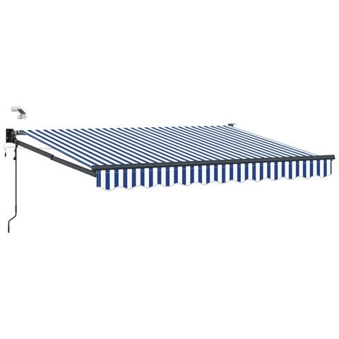 Tettuccio Elettrico Retrattile Blu e Bianco 3 x 2,5 m - Foto 1