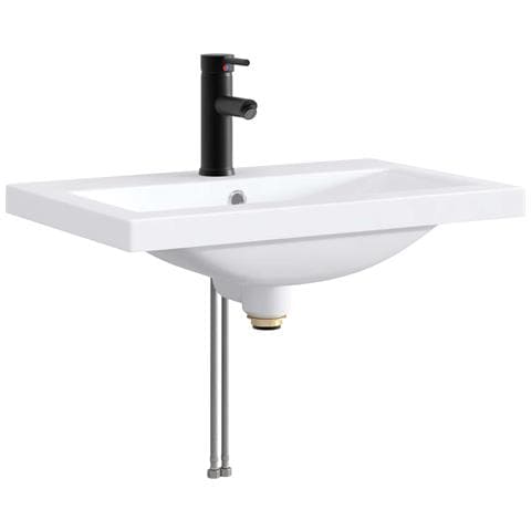 Lavabo da bagno Nero Opaco 61 x 40 x 16,5 cm Metallo - Foto 1