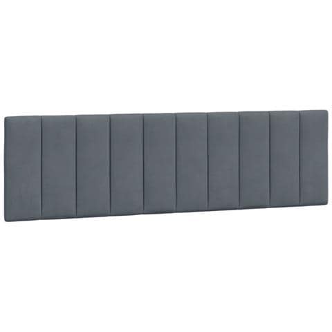 Cuscino Testiera Hanko Grigio Scuro 183 cm in Velluto - Foto 1