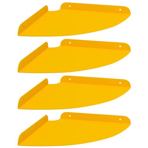 Mensola sospesa 4 pcs Giallo senape 24 x 24 x 2 cm - Foto 1
