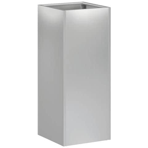 Vaso da giardino Argento 20 x 20 x 50 cm Acciaio zincato - Foto 1