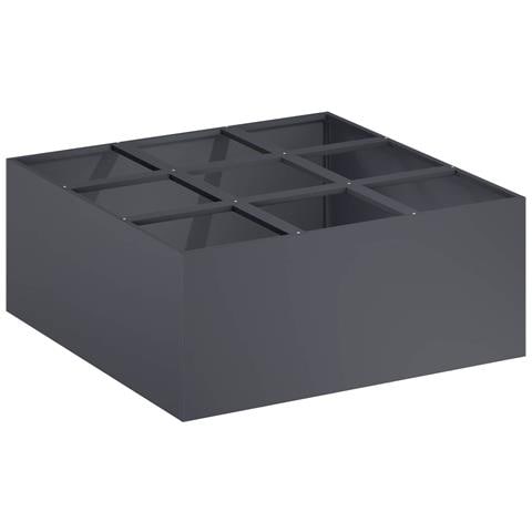 Vaso da giardino Antracite 100 x 100 x 30 cm - Foto 1