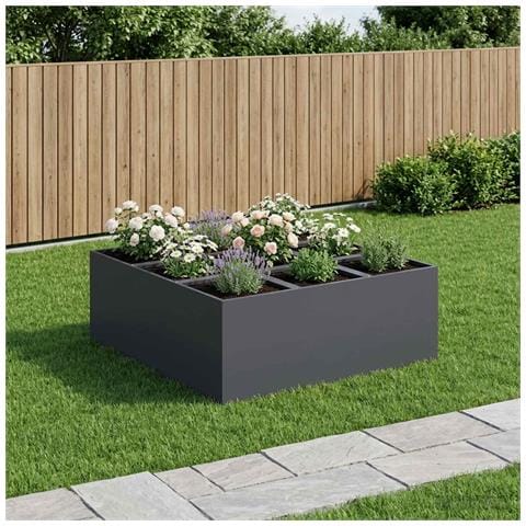 Vaso da giardino Antracite 100 x 100 x 30 cm - Foto 2