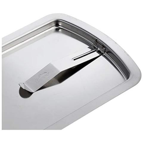68017 - Vassoio portadocumenti con clip, acciaio inox, 12x21,5 - Foto 2