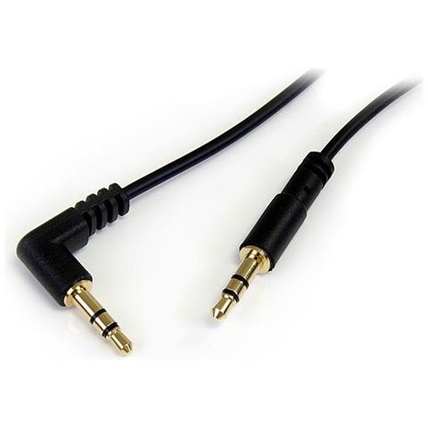 Cavo audio stereo da slim 3,5 mm ad angolare destro 30 cm - M / M - Foto 1