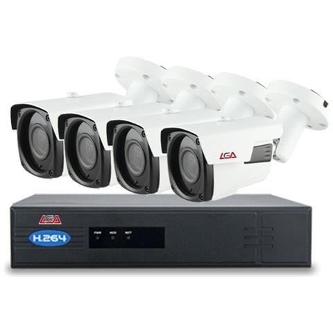 Kit Videosorveglianza 4 Telecamere Varifocali 2 Megapixel Poe, Spazio Disco 2 Tb - Foto 1