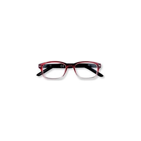 Occhiali Da Lettura Uomo Donna Unisex Rossi + 3.50 Diottrie 31z-b1-red, Occhiali Da Vista Da 3.5 Diottrie Premontati Per Presbiopia, Montatura In Policarbonato E Asta Con Sistema Flex - Foto 1