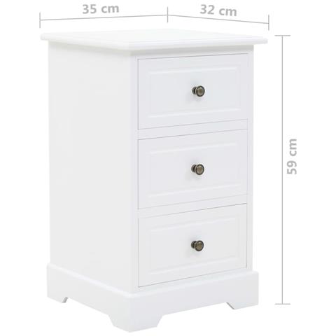 Comodino in MDF e Legno di Pino 35x32x59 cm - Foto 10