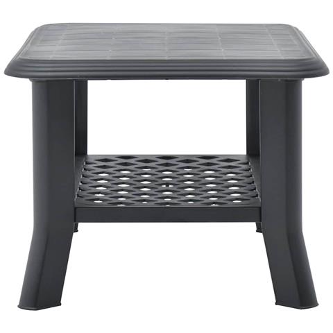 Tavolino Da Caffè Antracite 90x60x46 Cm In Plastica - Foto 7