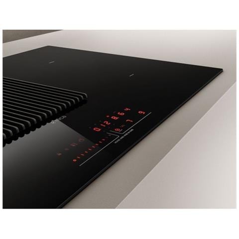 Piano Cottura BL / F / 80 a Induzione 4 Zone Cottura da 83 cm con Cappa Aspirante / Filtrante Colore Nero - Foto 2