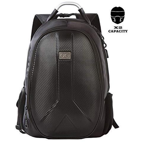 Og Online Go Getaway Zaino Del Motociclo Impermeabile Uomo Hard Shell Di Grande Capacit Espandibile 35l-45l Casco Della Motocicletta Borsa Casco Zaino Antifurto Riflettente Usb Computer Portatile - Foto 1